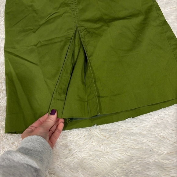 Talbots Kelly Olive Green front slit Business Skirt Woman’s Size OP - Picture 5 of 11